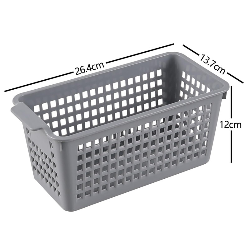 Julyeen 6 Pack Plastic Slim Storage Baskets, Pencil Holder for