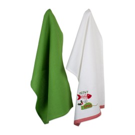 DII CAMZ10663 Cotton Christmas Holiday Dish Towel and Pot Holder, Kitty Gift Set, 2 Pieces