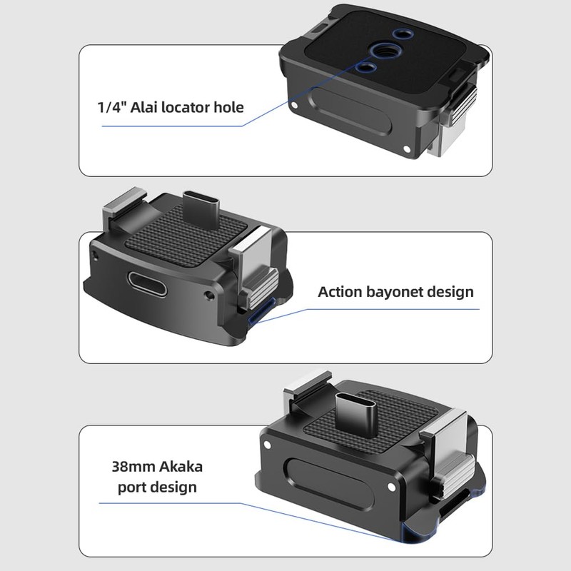 Andoer Vertical Charging Dock Desk Mount Quick Release Aluminum Alloy