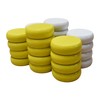 26 White and Yellow Crokinole Discs - Full Set (Small