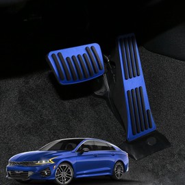 ANFOKAS Compatible with Kia K5 GT GT-Line Sportage 2025 2024 2023 2022 2021 2020 Compatible with Hyundai Tucson Santa Sonata Palisade Accessories Car Foot Pedal Covers Pedals Pads -Blue