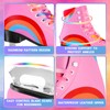 LEVYTEMP Women's/Girls Figure Ice Skates - Youth Pink Rainbow Figure