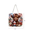 Wood Mini Sign, Cute 4th of July Highland Cow Wall