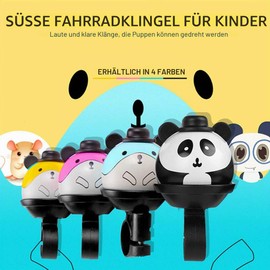 Children's Bicycle Bell: Adjustable Panda Cartoon Bell with Loud Sound - For Girls, Boys & Adults