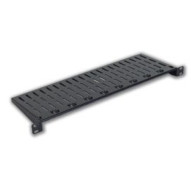 RCB1200 1U 5.9 inch Depth Low Profile Vented Shelf with 10 Built in Cable tie Bridge for 19-inch 2 Post Relay Rack or 4 Post Server Rack.