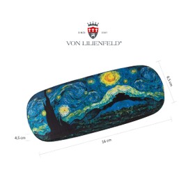 VON LILIENFELD Glasses Case Vincent van Gogh: Starry night Present Cleaning Cloth Spectacle Cases Lightweight Stable Art