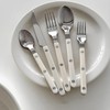 White Silverware Set 10 Piece Flatware Cutlery Set Service for