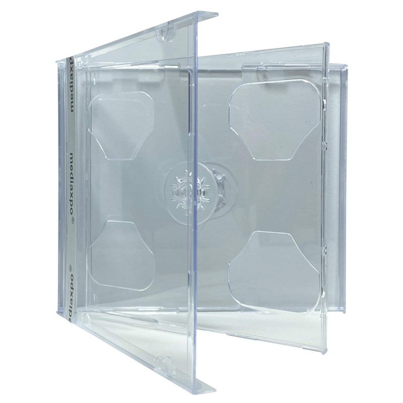 mediaxpo 25 Standard Clear Triple 3 Disc CD Jewel Case
