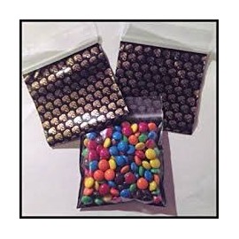 3030 Mini Ziplock Baggies 3"x3" (Black Gold Skull)