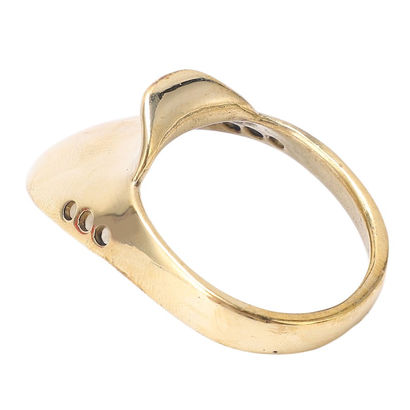 Brass Archery Thumb Ring Portable Finger Protector with Anti Lost