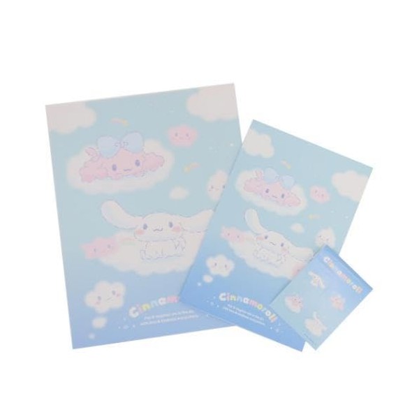 Cinnamoroll, Cinamoroll, Cinamon roll, Letter Set, Letters:8sheets, envelopes:4sheets, Stickers:1sheet, Blue