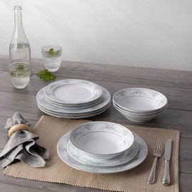 Noritake Sweet Leilani 12-Piece Set in Pink/White