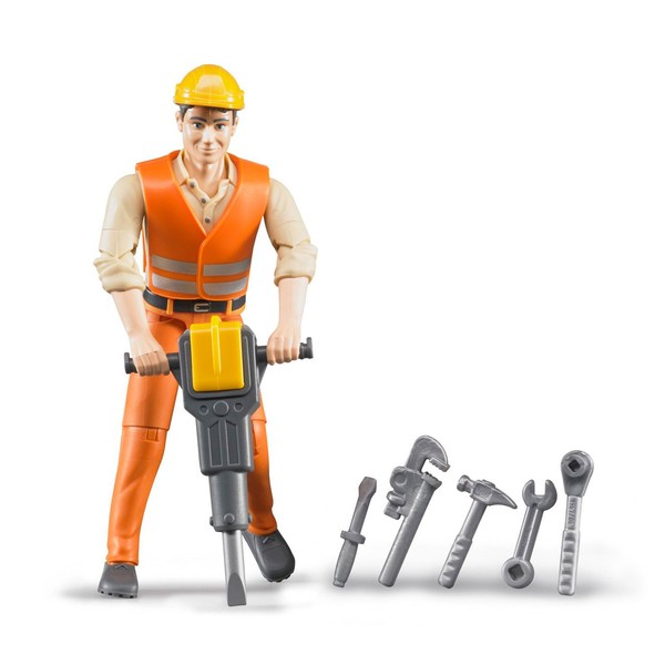 Bruder Toys 60020 Construction Worker with Accessories
