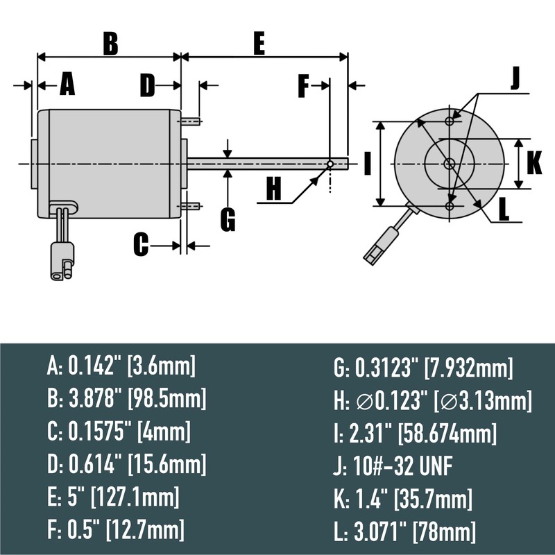AMBITIONMOTOR Replacement Motor for ATVS100 Broadcast Spreader 3008793 Buyers SaltDogg