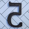 BetLight Cast Iron House Numbers-5 Inch Rustic Address Number- Solid