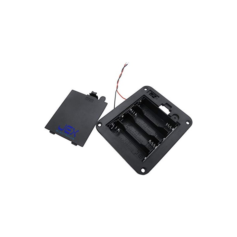 Jex Electronics Four/4X AA Panel Mount DIY Battery Holder Case