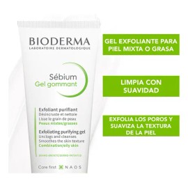 Bioderma Sébium Gel Exfoliante Purificante, Limpieza Profunda, 100 ml                                                                                 
