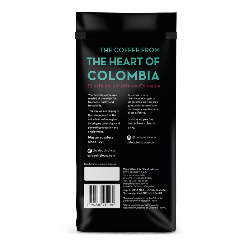 Cafe Quindio Gourmet - Medium Roast 100% Colombian Excelso Ground