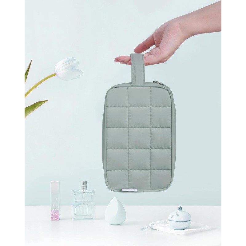 Narwey Travel Makeup Bag Large Cosmetic Bag Makeup Case Organizer