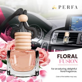Car Air Fresheners for Women - Floral Fragrance Pack of 2 Long Lasting Car Air Freshener | Odor Eliminator Car Perfume Diffuser with Essential Oils | Car Air Freshener Vent Clip by Perfa