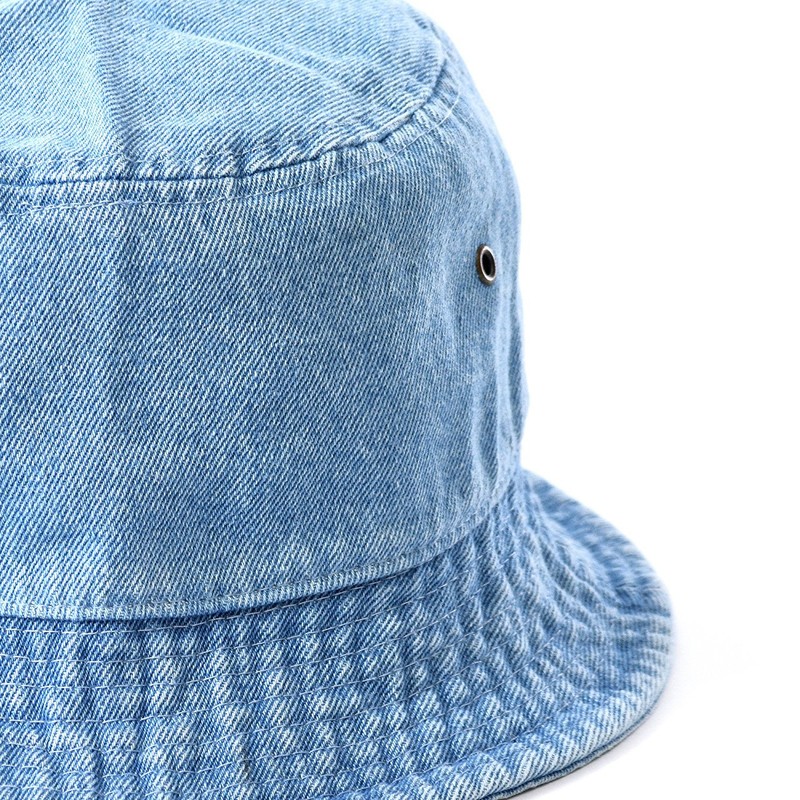 NEWHATTAN Bucket Hat Hat 18. Denim Light Blue, blue (light)