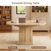 iPormis Round Dining Table for 4-6, 59'' Extendable Dining Room