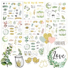 Sticker Wedding Guest Book 160 Stickers Vintage Love Sticker Set for Photo Album Wedding Sticker for Guest Book Photo Album Scrapbook Place Cards