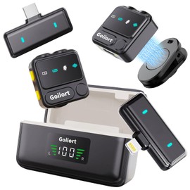 Goiiort Goiiort Wireless Lavalier Microphone for iPhone: for Video Recording,Podcasting & Streaming: Professional Mic with Smart Noise Reduction, 30H Battery Life - Great for Vlogging and Content Creators