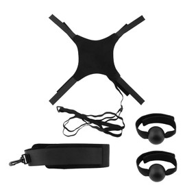 Volleyball Training Equipment Kit, Volleyball Spike Trainer, Volleyball Rebounder for Beginners, for Solo Practice of Serving Setting Spiking and Arm Swings Returns the Ball(Black)