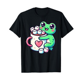 Kawaii Frog Hot Chocolate Marshmallow T-Shirt