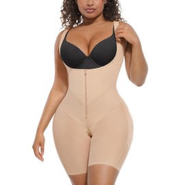 FeelinGirl Snatched Body Faja Postparto Para Mujer Booty Lifting Surgical Fajas Compression Garment Beige XX-Large