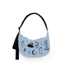BAGGU Medium Nylon Crescent Bag - Embroidered Ballet Icons