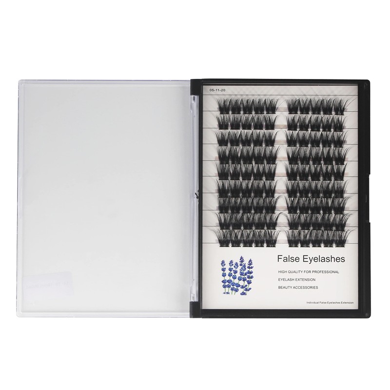 Hannahool Wide Stem Cluster DIY Eye Lashes Extensions Mixed 10-12-14-16mm/14-16-18mm