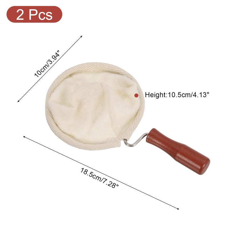 sourcing map 2 Pcs Cloth Coffee Filter Bags, Coffee Sock
