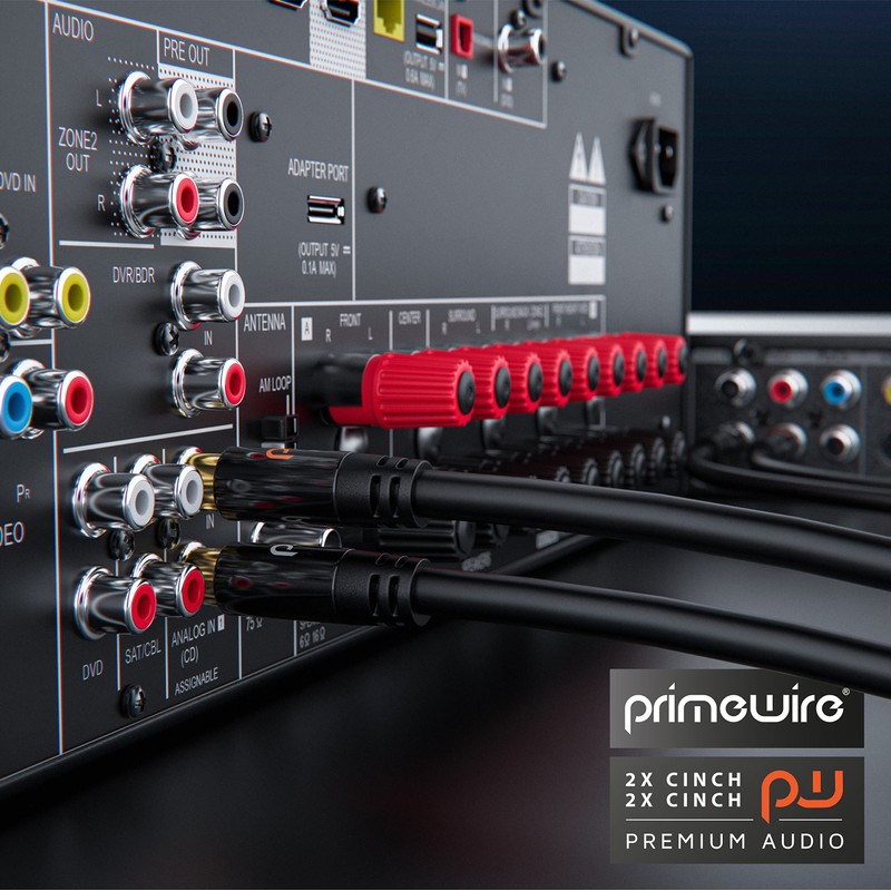 RCA Audio Cable - 1 m - Aux Inputs Audio