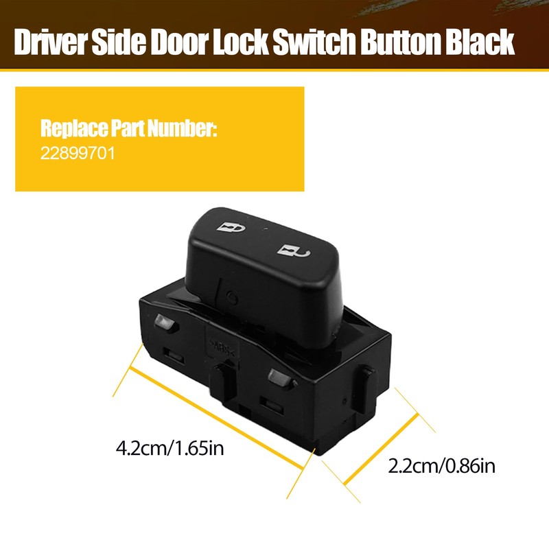 22899701 Door Lock Switch Button Driver Side Fit for Chevy