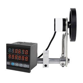 Digital Length Meter Counter, Measuring Wheel in Feet, Inch, Meter, Yard, 0-999999 Mechanical Counter, Cable Wire Length Meter Counter, High Precision for Textile Cloth Printing Paper Board