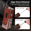 USEWIRE Cigar Lighter, Multifunctional Lighter with V-Cigar Cutter, Cigar Holder,