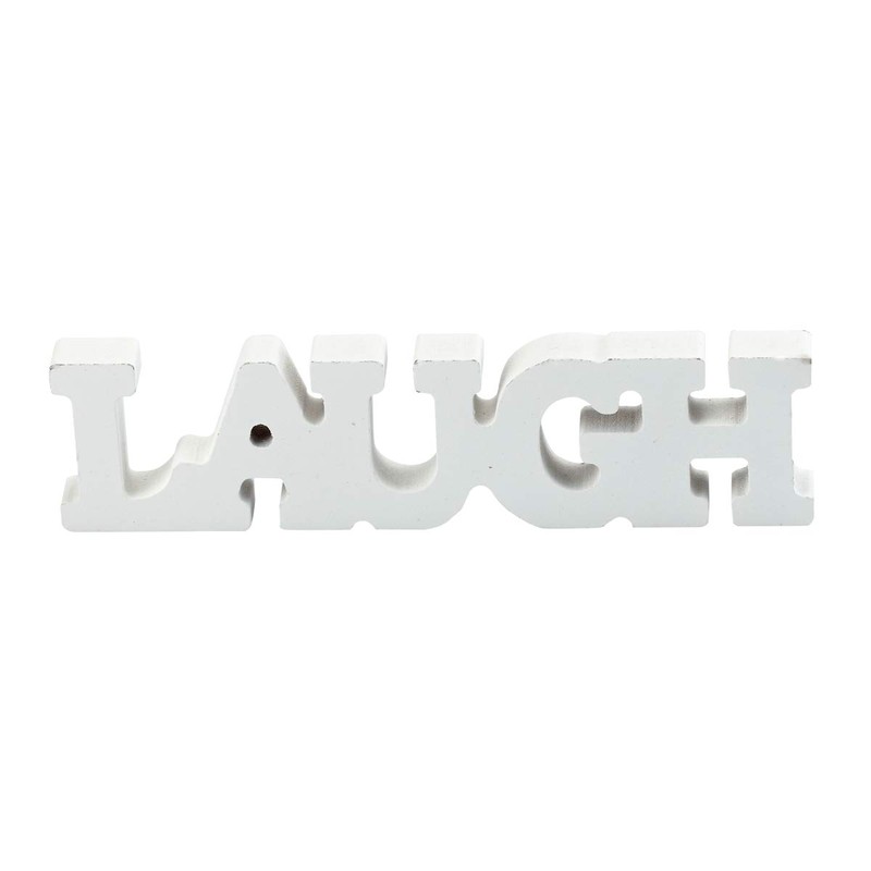 SALOCY LIVE LOVE LAUGH Wooden Letters for Wedding Decoration (White)