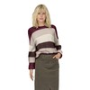 Onlatia KNT Noos L/S Stripe Pullover, Zinfandel