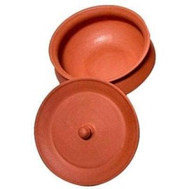 Dahi Handi Clay Curd Pot Dahi Handi Dal Handi Mitti Handi with Clay Vegetables Bawl Earthanware (Brown)