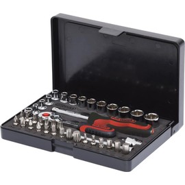 KS Tools 918.064 CHROME+ Socket Set, 40 Pieces, 1/4-Inch