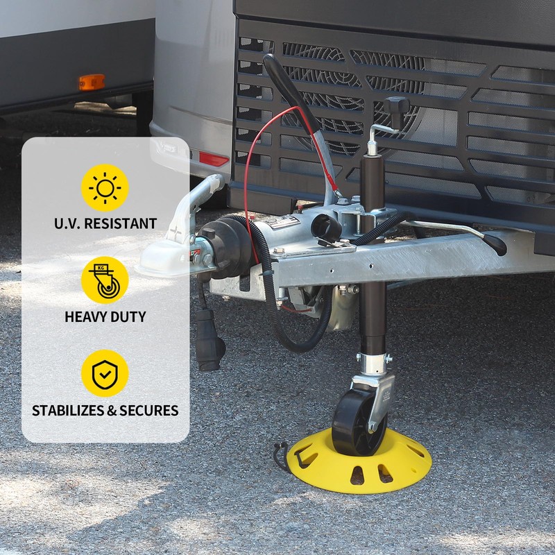 OULEME Trailer Jack Wheel Dock, Tongue Jack Wheel Chock for
