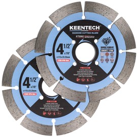 KEENTECH Segmented Diamond Saw Blade 4-1/2 inch, for Smooth Cutting Concrete Marble Granite Brick Masonry, Diamond Blade for Angle Grinder, 4.5" Dry or Wet Cutting Concrete Saw Blades (2-Pack)