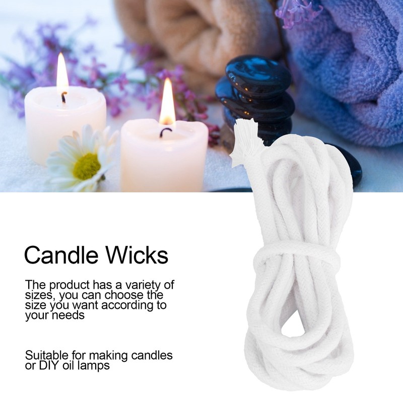 2pcs Candle Wicks Good Oil Absorbency Combustion Durable Braid Cotton