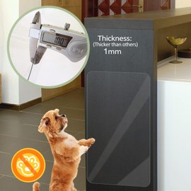 In hand Clear Pet Door Scratch Protector Shield Protect Your Furniture, Heavy Duty Deluxe Flexible Door Guard Cover