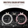 DACIRTY Bling Butterfly One-Touch Ignition Start Switch Ring, Creative Inlaid