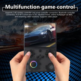 Xspeedonline RG40XX V 4.0 inch Handheld Game Console with 64G TF Card, 5000+ Games with 16 Million Color RGB Joystick Lighting Support Constant Light- Black, New