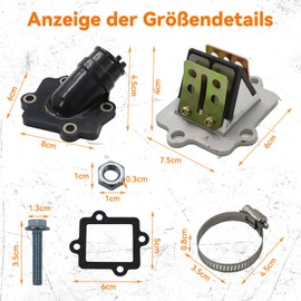 Diaphragm Block with Intake Manifold and Gaskets Set - Compatible with Yamaha Aerox, Nitro, Aprilia SR50, CPI, MBK, Sachs Scooter (OEM: 0450065, 0450063)