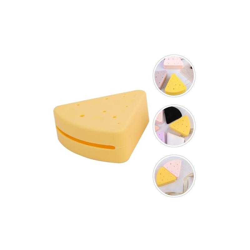 SOIMISS Caja Triangular de Silicona para Esponjas de Maquillaje Portátil
